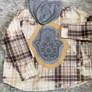 Handcrafted Hoodie with Hamsa Design